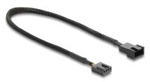 DELOCK καλώδιο προέκτασης 4pin PWM 91360 για ανεμιστήρες, 30cm, μαύρο
