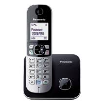 Ασύρματο Ψηφιακό Τηλέφωνο Panasonic KX-TG6851 EU  με Μεγάλη Οθόνη και Ανοιχτή Ακρόαση Μαύρο-Ασημί