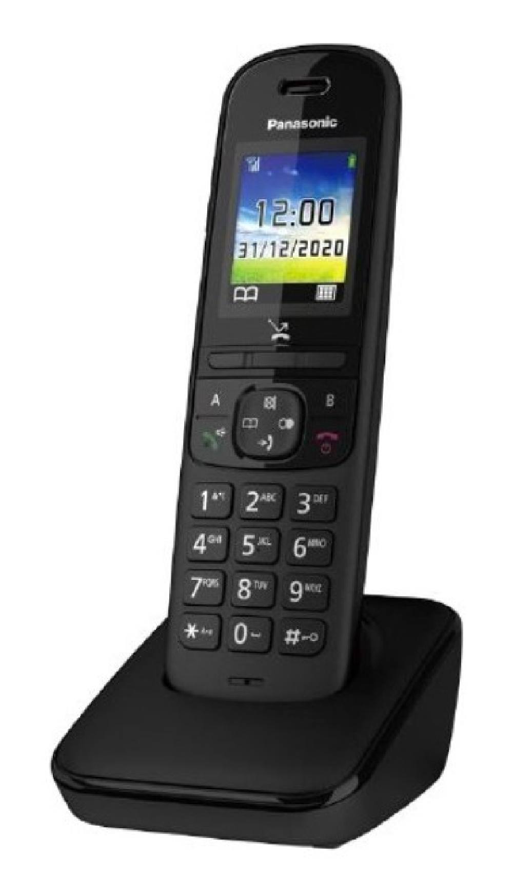 Ασύρματο Ψηφιακό Τηλέφωνο Panasonic KX-TGH710 EU Μαύρο με Έγχρωμη Οθόνη 1,8''