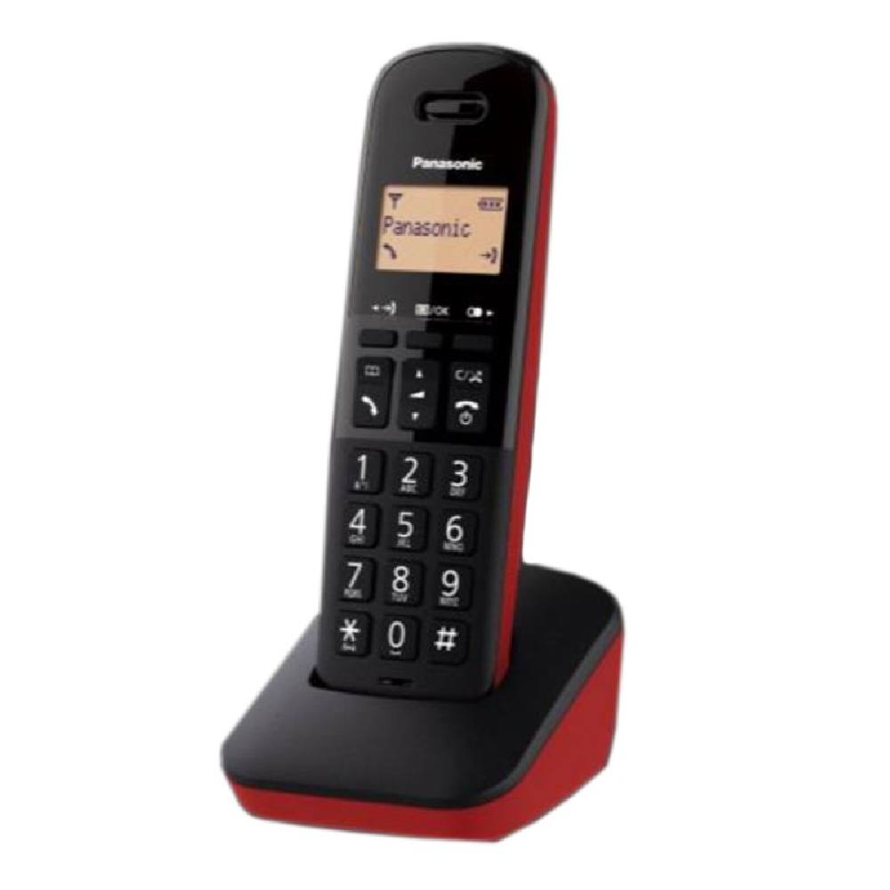 Ασύρματο Ψηφιακό Τηλέφωνο Panasonic KX-TGB610 EU Μαύρο - Κόκκινο με Πλήκτρο Αποκλεισμού Κλήσεων