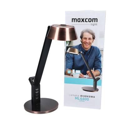 Φωτιστικό με Λάμπα LED Maxcom ML4400 Lumen 480 Lumens, με Πτυσσόμενο Βραχίονα και Ρύθμιση Έντασης Χάλκινο
