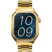 Smartwatch Maxcom FW65 Iron S 1.95” Amoled IP68 400mAh με Έξτρα Λουράκι Χρυσό