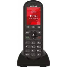 Maxcom MM39D SE 4G 2.4" 1000mAh με Μεγάλα Πλήκτρα, Ραδιόφωνο και Βάση Φόρτισης Μαύρο