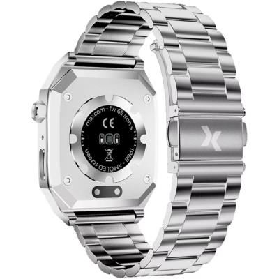 Smartwatch Maxcom FW65 Iron S 1.95” Amoled IP68 400mAh με Έξτρα Λουράκι Ασημί