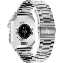 Smartwatch Maxcom FW65 Iron S 1.95” Amoled IP68 400mAh με Έξτρα Λουράκι Ασημί