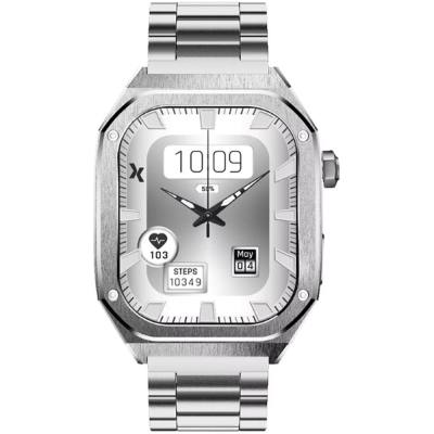 Smartwatch Maxcom FW65 Iron S 1.95” Amoled IP68 400mAh με Έξτρα Λουράκι Ασημί
