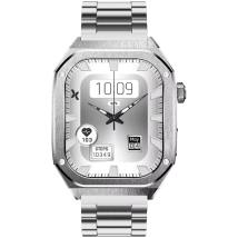 Smartwatch Maxcom FW65 Iron S 1.95” Amoled IP68 400mAh με Έξτρα Λουράκι Ασημί