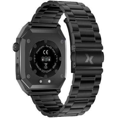 Smartwatch Maxcom FW65 Iron S 1.95” Amoled IP68 400mAh με Έξτρα Λουράκι Μαύρο