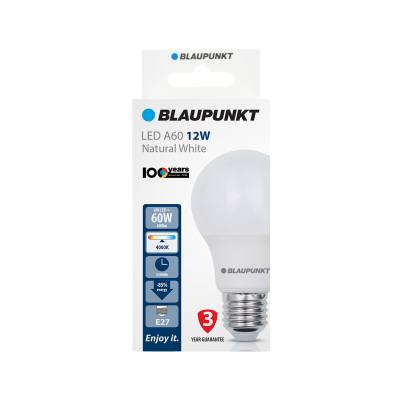 Λάμπα LED Κλασική 12W A60 E27 4000K 1260 lm 230° Φυσικό Λευκό