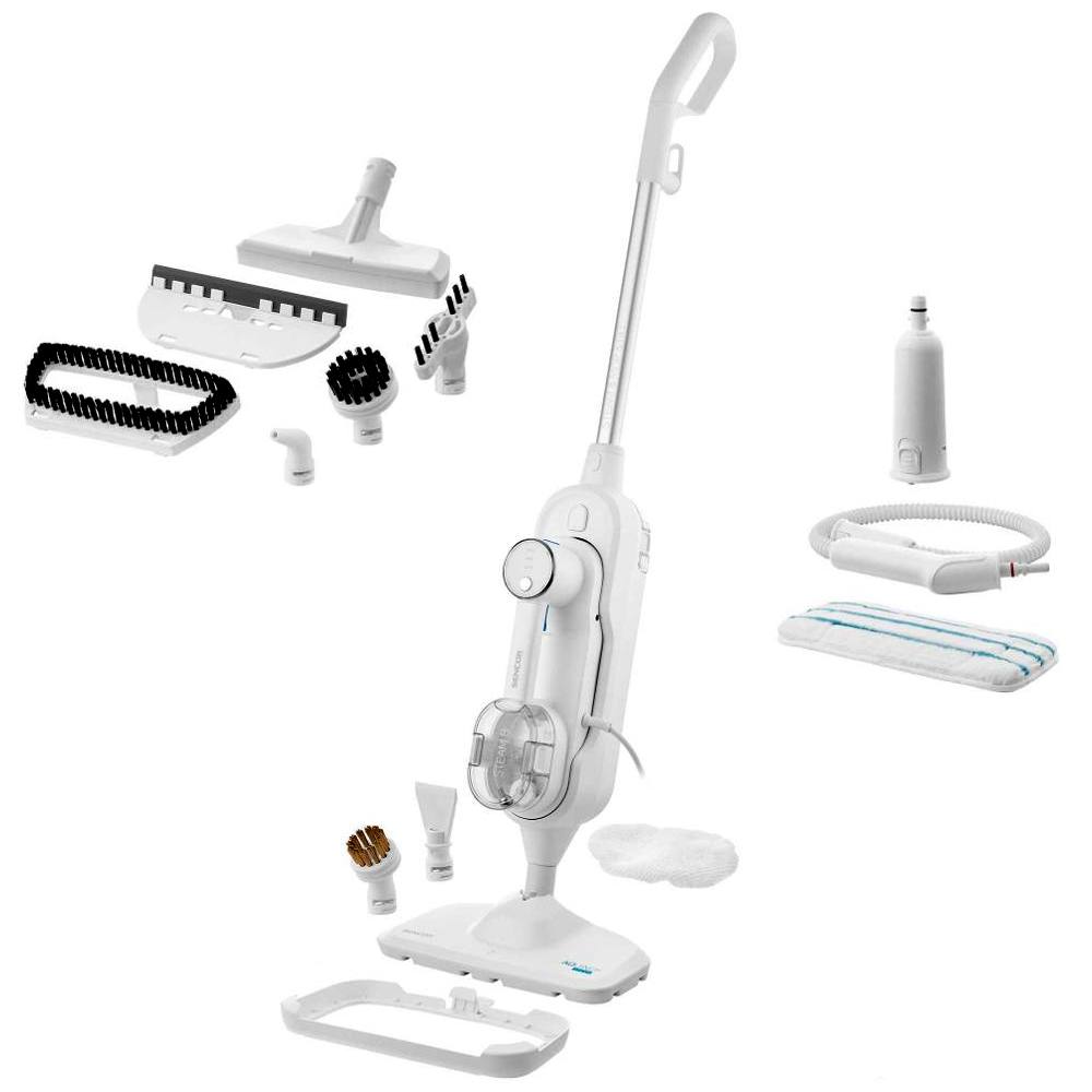 Σκούπα Stick Ατμού 2 σε 1 Sencor SSC 6010WH 1500W με Αποσπώμενο Καθαριστή Ατμού για Όλες τις Επιφάνειες με 3 Επίπεδα Ατμού Καλώδ