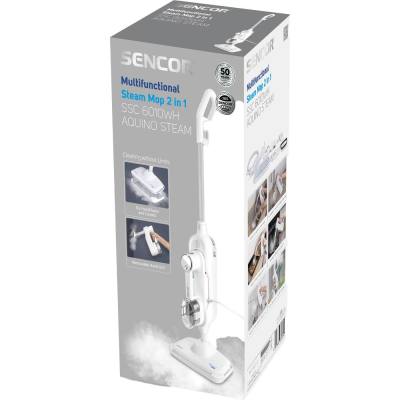 Σκούπα Stick Ατμού 2 σε 1 Sencor SSC 6010WH 1500W με Αποσπώμενο Καθαριστή Ατμού για Όλες τις Επιφάνειες με 3 Επίπεδα Ατμού Καλώδ