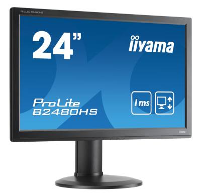 IIYAMA used οθόνη B2480H LED, 24" 1920x1080, VGA/DVI/HDMI, Grade A