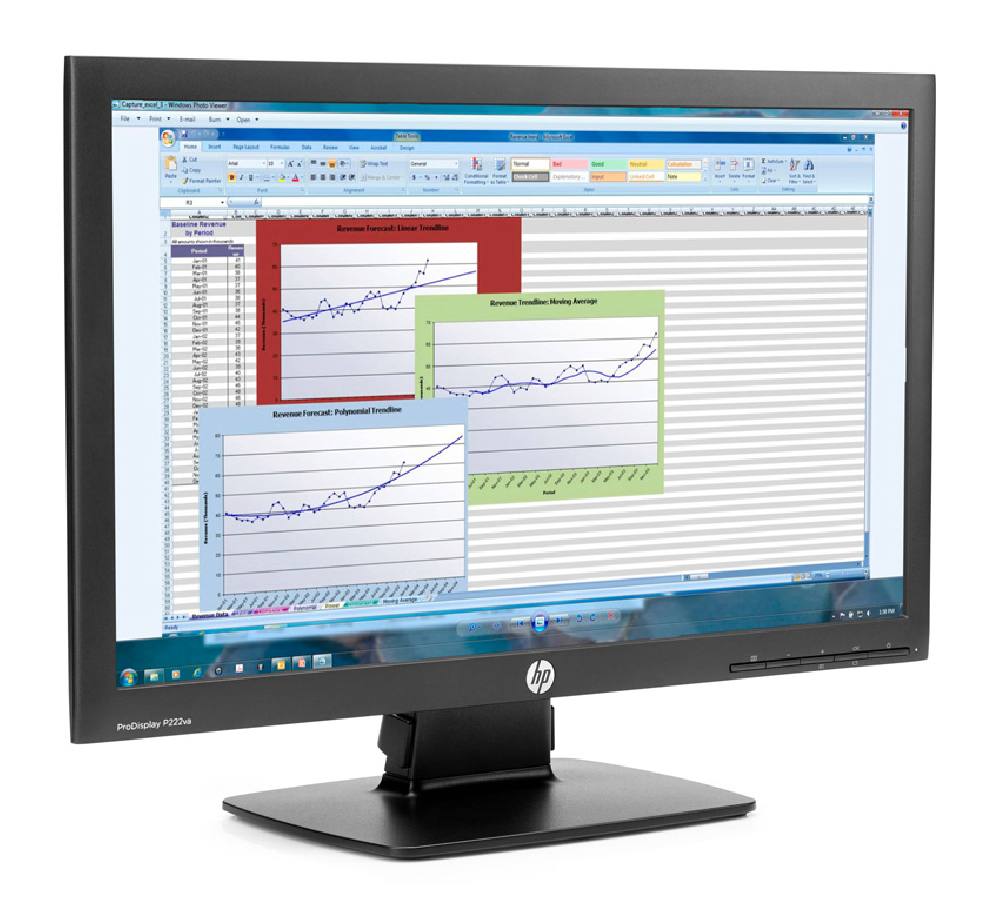 HP used οθόνη P222VA LED, 21.5" Full HD, VGA/DisplayPort, Grade B