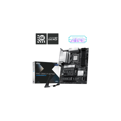 MSI MB PRO Z890-P WIFI6E, SOCKET INTEL LGA1851, CS INTEL Z890, 4 DIMM SOCKETS DDR5, DP/HDMI, PCI-E GEN 5.0, 5G LAN, WIFI6E, ATX,