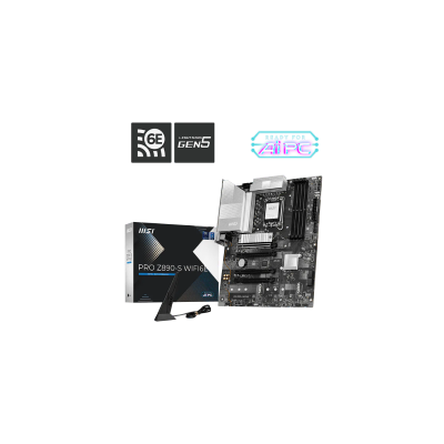 MSI MB PRO Z890-S WIFI6E, SOCKET INTEL LGA1851, CS INTEL Z890, 4 DIMM SOCKETS DDR5, DP/ HDMI, PCI-E GEN 5.0, 2.5G LAN, WIFI6E, A