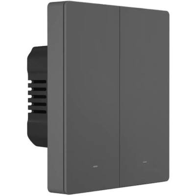 SONOFF Έξυπνος επιτοίχιος διακόπτης WiFi M5-2C-80 (2 καναλιών, για πλαίσιο, γραφίτης) (M5-2C-80) (SONM5-2C-80)