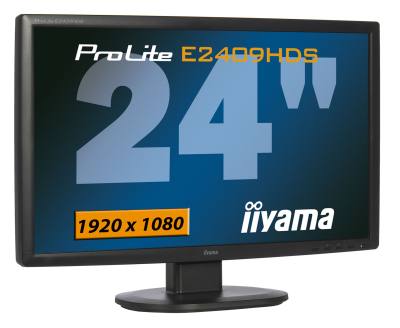 IIYAMA used οθόνη E2409HDS LCD, 24" 1920x1080, DVI/VGA/HDMI, Grade A
