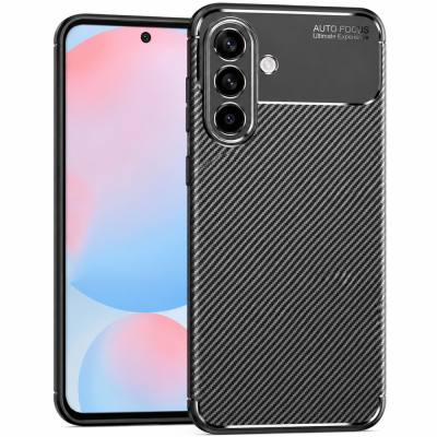Θήκη Ancus AutoFocus Carbon Fiber για Samsung Galaxy A36 5G A37 5G Μαύρη