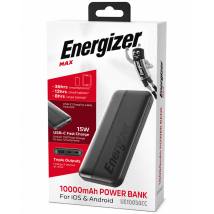 Power Bank Energizer UE10050CC 10000mAh 15W με 2xUSB-C 1xUSB-A και LED Ένδειξη Μπαταρίας Μαύρο