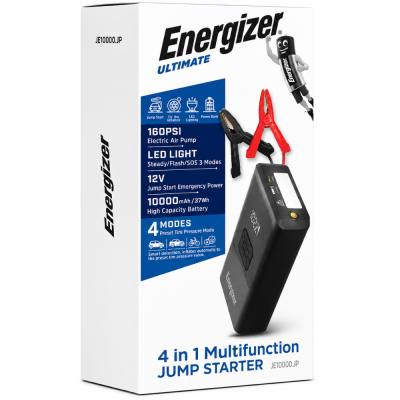 Power Bank Energizer JE10000JP 10000mAh PD15W QC 1xUSB-A 1xUSB-C Προσάρτημα Εκκίνησης Αυτοκινήτου 1500A and Air Pump 11 bar Μαύρ