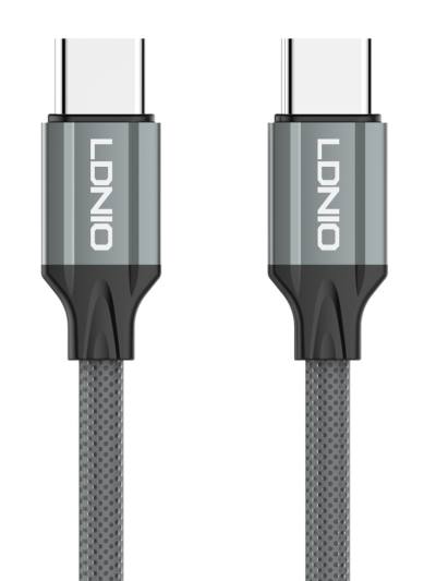 LDNIO καλώδιο USB-C iP-441c, 65W, 480Mbps, 1m, γκρι
