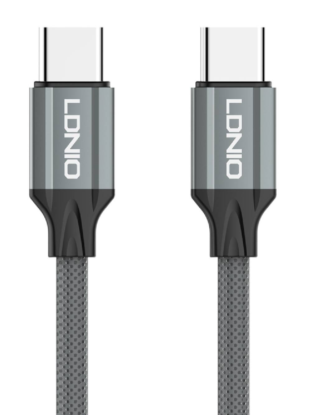 LDNIO καλώδιο USB-C iP-441c, 65W, 480Mbps, 1m, γκρι
