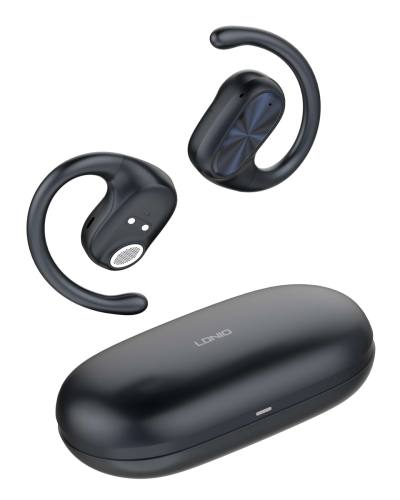 LDNIO earphones με θήκη φόρτισης T07, OWS Bone Conduction, 15mm, 60/500mAh, μαύρα