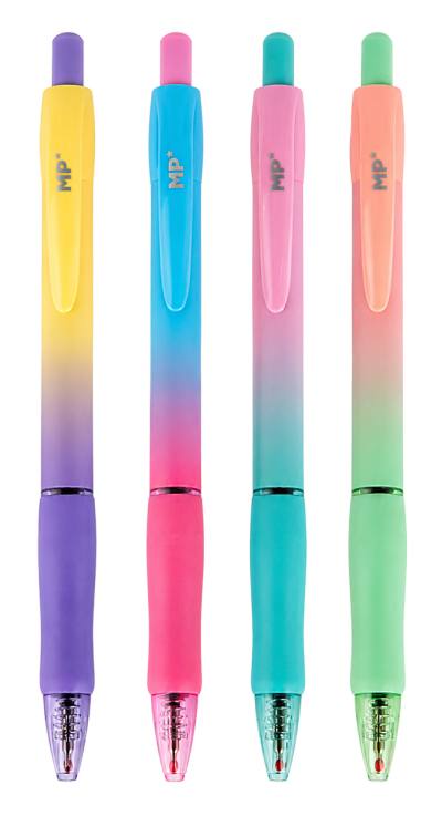 MP στυλό διαρκείας ballpoint PE140-13, 0.7mm μύτη, 14.5cm, μπλε, διάφορα σχέδια, 1τμχ