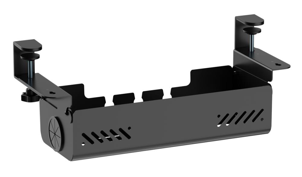 BRATECK cable management γραφείου CC11-22-1, μεταλλικό, 494x167x196mm, μαύρο
