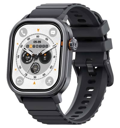 KOSPET smartwatch Pulse, heart rate, 1.96" AMOLED, IP68, μαύρο
