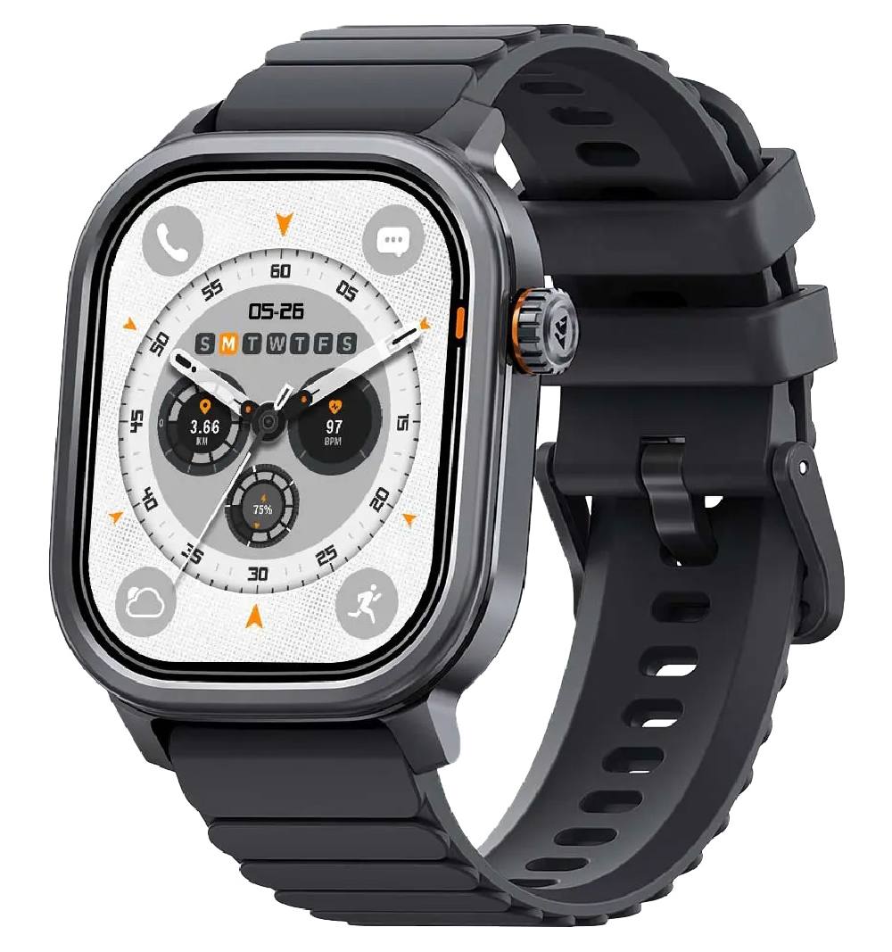 KOSPET smartwatch Pulse, heart rate, 1.96" AMOLED, IP68, μαύρο