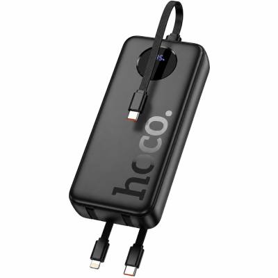 Power Bank Hoco J132A Sabio 20000mAh 22.5W+PD20W με Ενσωματομένα Καλώδια 2xUSB-C 1xLightning 1xUSB-A Θύρα και LED Ένδειξη Μπαταρ