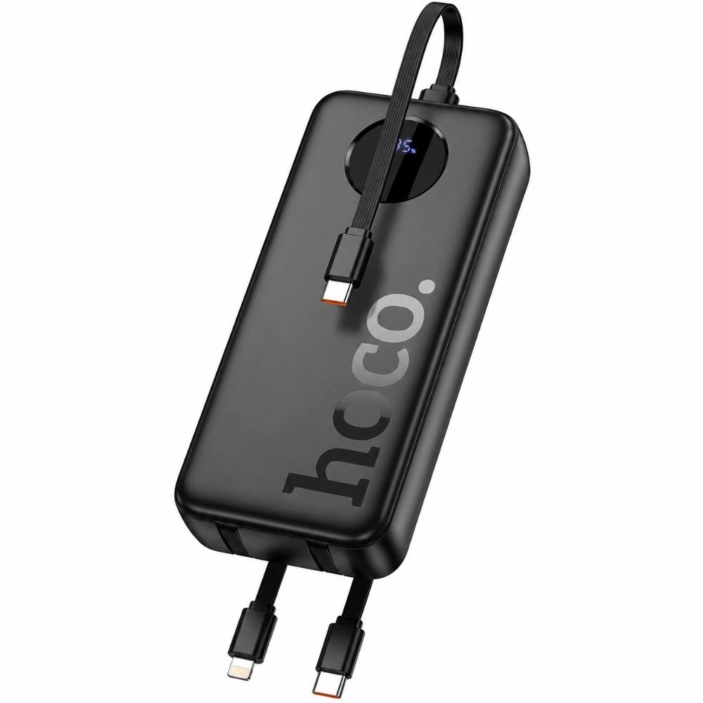 Power Bank Hoco J132A Sabio 20000mAh 22.5W+PD20W με Ενσωματομένα Καλώδια 2xUSB-C 1xLightning 1xUSB-A Θύρα και LED Ένδειξη Μπαταρ