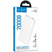 Power Bank Hoco J153A Stability 10W 20000mAh 2xUSB-A 1xUSB-C 1xMicroUSB και LED Ένδειξη Μπαταρίας Λευκό