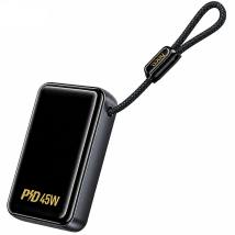 Power Bank Hoco Q54 Shine 20000mAh PD45W QC3.0 1xUSB-C 1xUSB-A με Ενσωματωμένο Καλώδιο USB-C και LED Ένδειξη Μαύρο