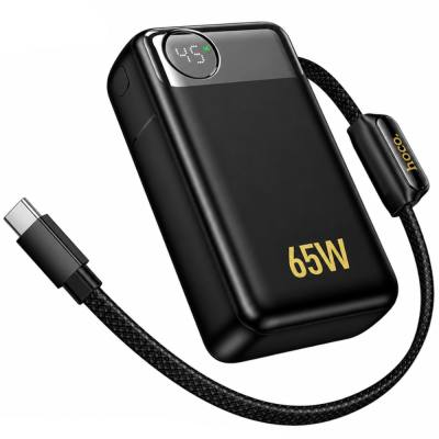 Power Bank Hoco Q53 Skillful 12000mAh PD65W QC3.0 1xUSB-C 1xUSB-A  με Ενσωματωμένο Καλώδιο USB-C και LED Ένδειξη Μαύρο