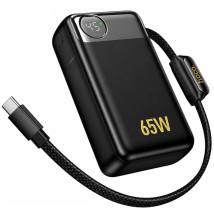 Power Bank Hoco Q53 Skillful 12000mAh PD65W QC3.0 1xUSB-C 1xUSB-A  με Ενσωματωμένο Καλώδιο USB-C και LED Ένδειξη Μαύρο