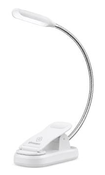 GLOCUSENT LED φακός διαβάσματος GLCSNTBL105W, επαναφορτιζόμενος, έως 45lm, λευκός