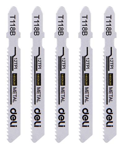 DELI σετ λάμες σέγας DH-QJT012-E4 για μέταλλο, T118B, 5τμχ