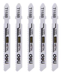 DELI σετ λάμες σέγας DH-QJT012-E4 για μέταλλο, T118B, 5τμχ