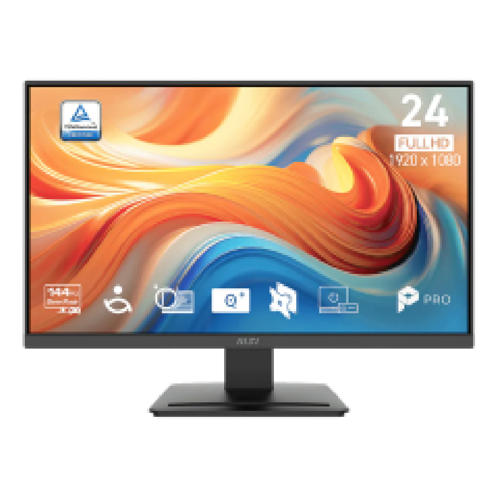 MSI MONITOR PRO MP241 E14V, FLAT VA FHD, 24", 16:9, 250 CD/M2, 3500:1, 1MS, 144Hz, 1920x1080, HDMI/DP, TILT, BLACK, 2YW.