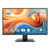 MSI MONITOR PRO MP241 E14V, FLAT VA FHD, 24", 16:9, 250 CD/M2, 3500:1, 1MS, 144Hz, 1920x1080, HDMI/DP, TILT, BLACK, 2YW.