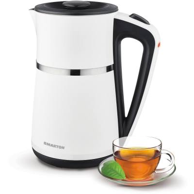 Βραστήρας Smarton WK 620 1.7lt 2200W με Διπλό Τοίχωμα Διακόπτη On/Off και Προστασία Υπερθέρμανσης Ασπρόμαυρος