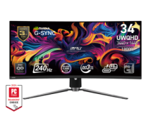 MSI MONITOR GAMING MPG 341CQPX QD-OLED, CURVED QD-OLED UWQHD, 34", 21:9, 250CD/M2, 1.500.000:1, 0,03MS, 240Hz, 3440x1440, 2x HDM