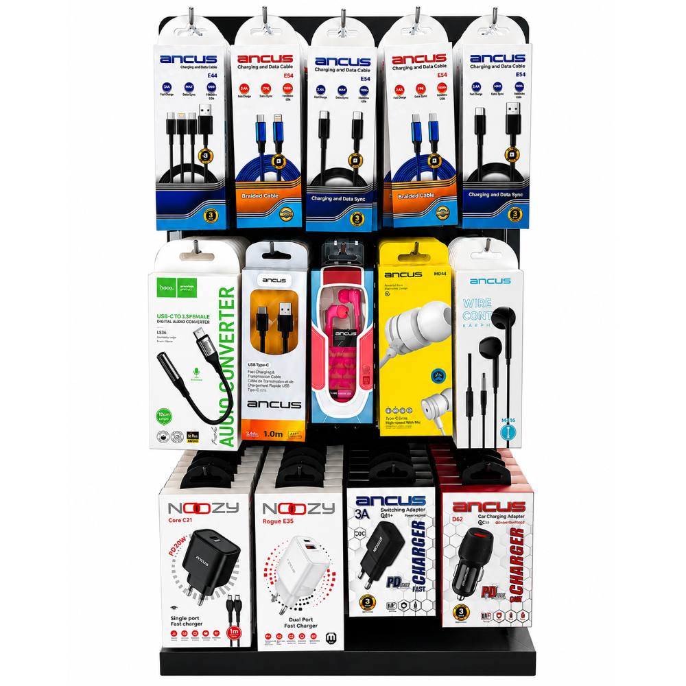Stand με Αξεσουάρ Φορτιστές, Καλώδια Σύνδεσης, Hands Free 115 Τεμαχίων Stand 51056