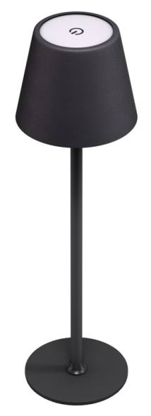 GOOBAY επιτραπέζιο φωτιστικό 77673, 3000K, dimmable, επαναφορτιζόμενο, μαύρο