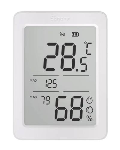 SONOFF smart θερμόμετρο & υγρασιόμετρο AirGuard TH, έως 60°C, ZigBee 3.0 & Bluetooth, λευκό