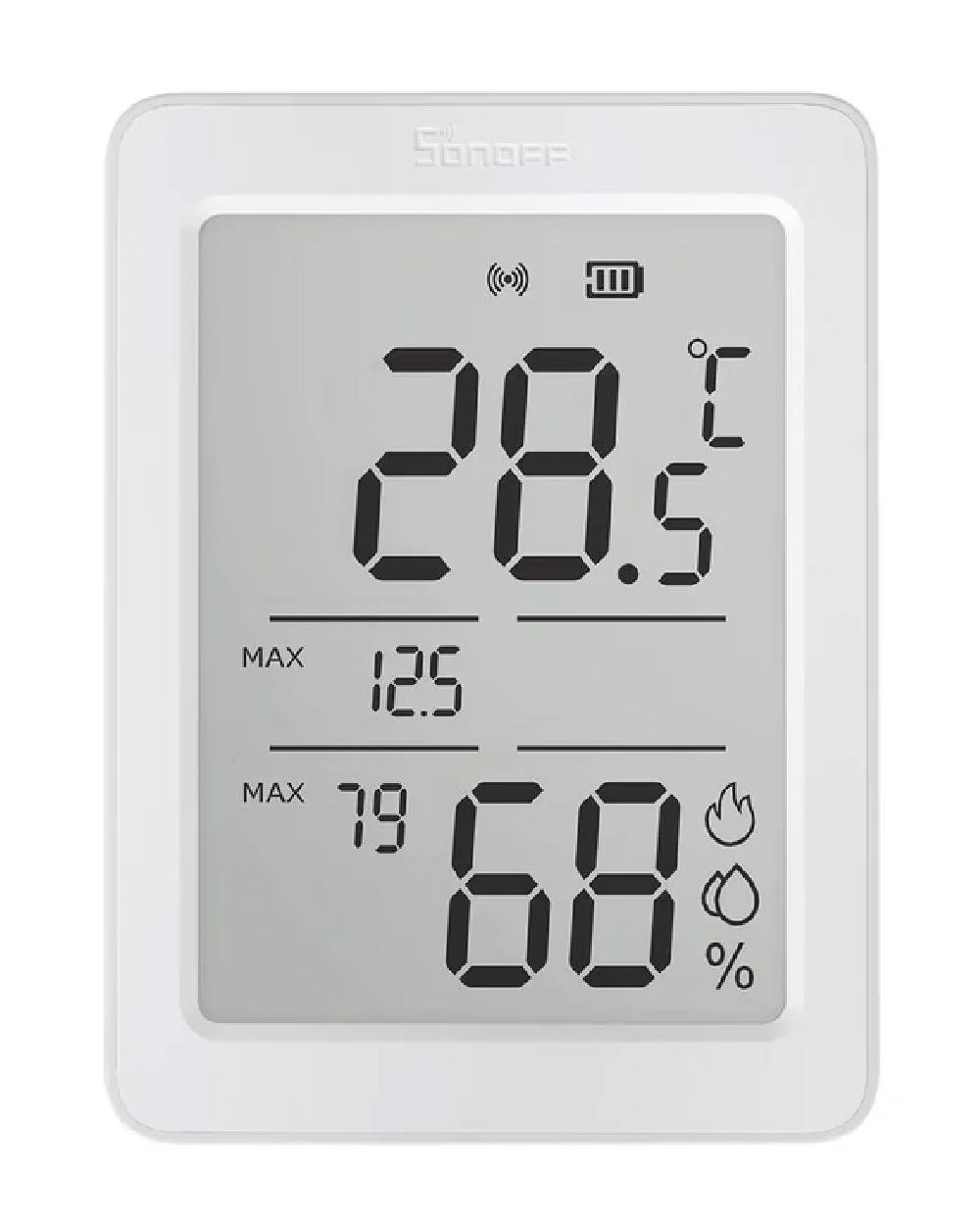 SONOFF smart θερμόμετρο & υγρασιόμετρο AirGuard TH, έως 60°C, ZigBee 3.0 & Bluetooth, λευκό