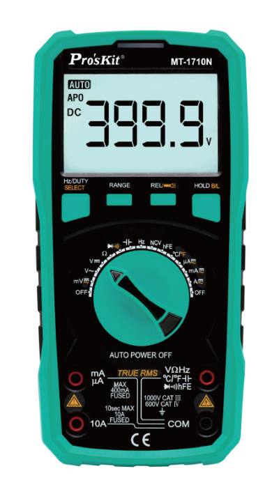 PROSKIT ψηφιακό πολύμετρο MT-1710N, μέτρηση AC/DC, True RMS, NCV