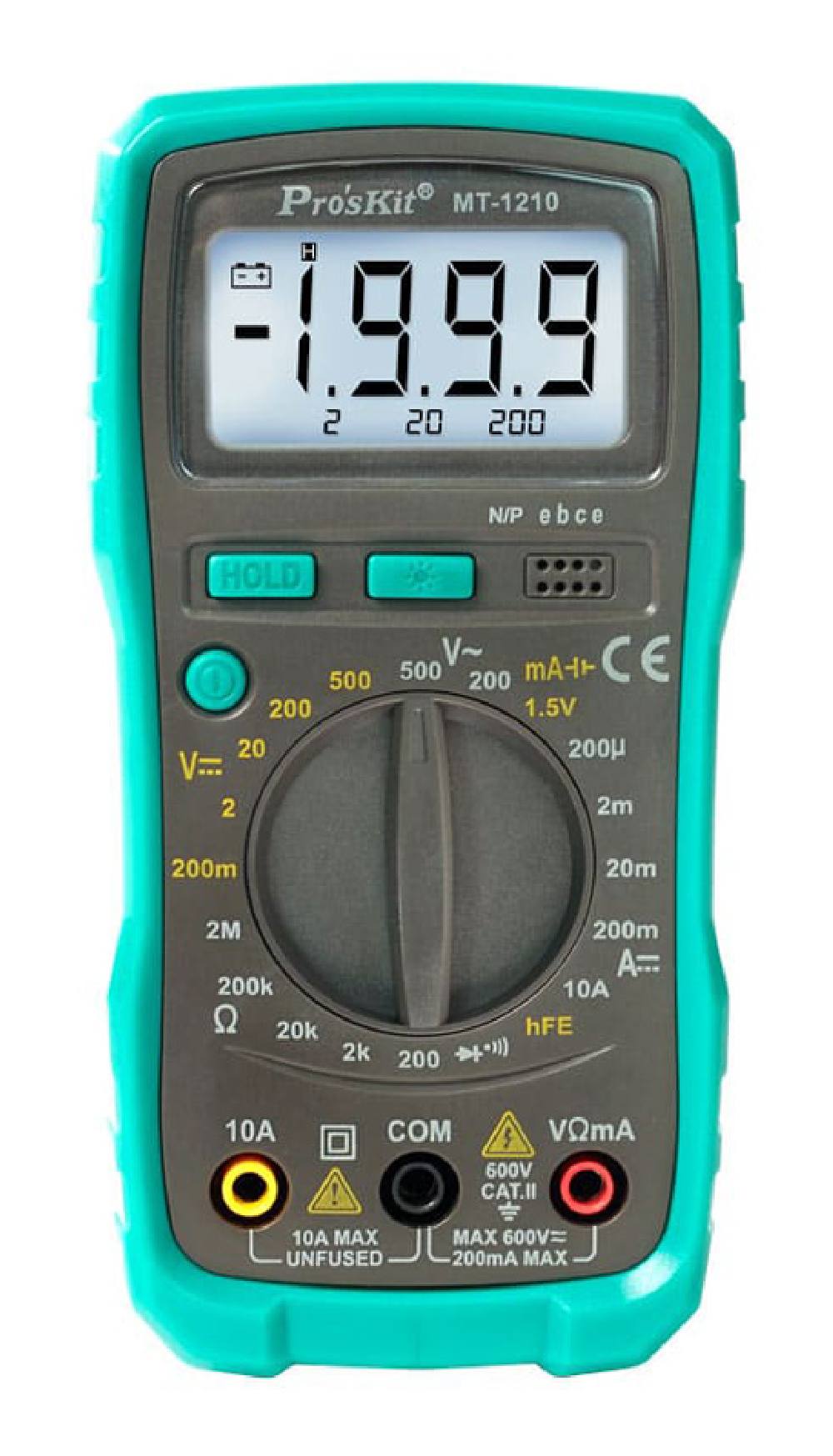 PROSKIT ψηφιακό πολύμετρο MT-1210, μέτρηση AC/DC